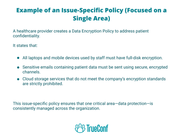 Example of an Issue-Specific Policy (Focused on a Single Area)